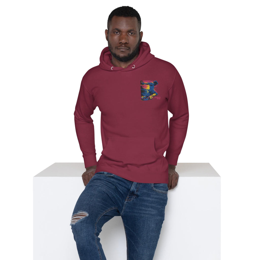 Streetwear Hoodie: Abstract Graphic Print, Pouch Pocket, 3-Panel Hood