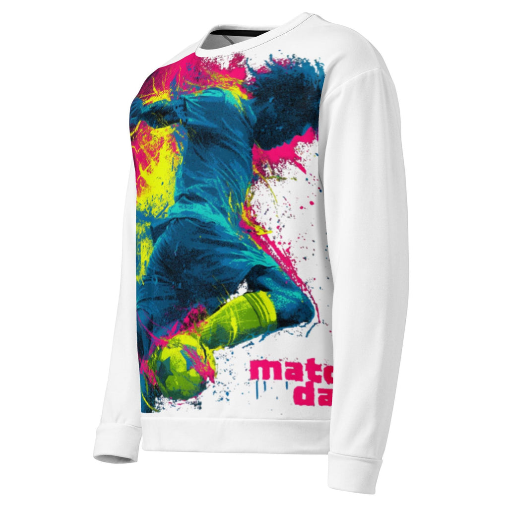 All-Over Print Soccer Sweatshirt: Dynamic Action Design, Unisex Fit