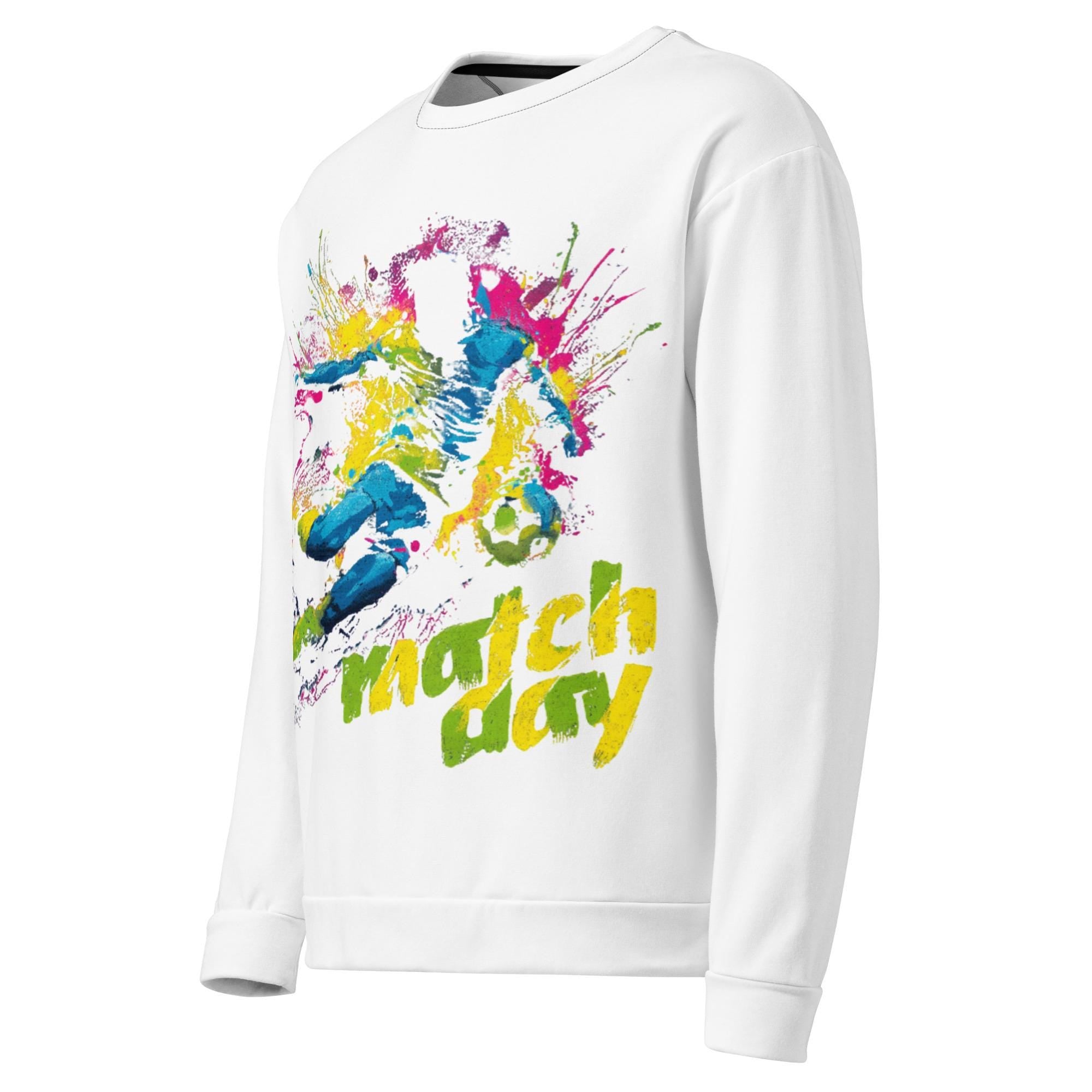 All-Over Print Soccer Sweatshirt: Dynamic Action Design, Unisex Fit