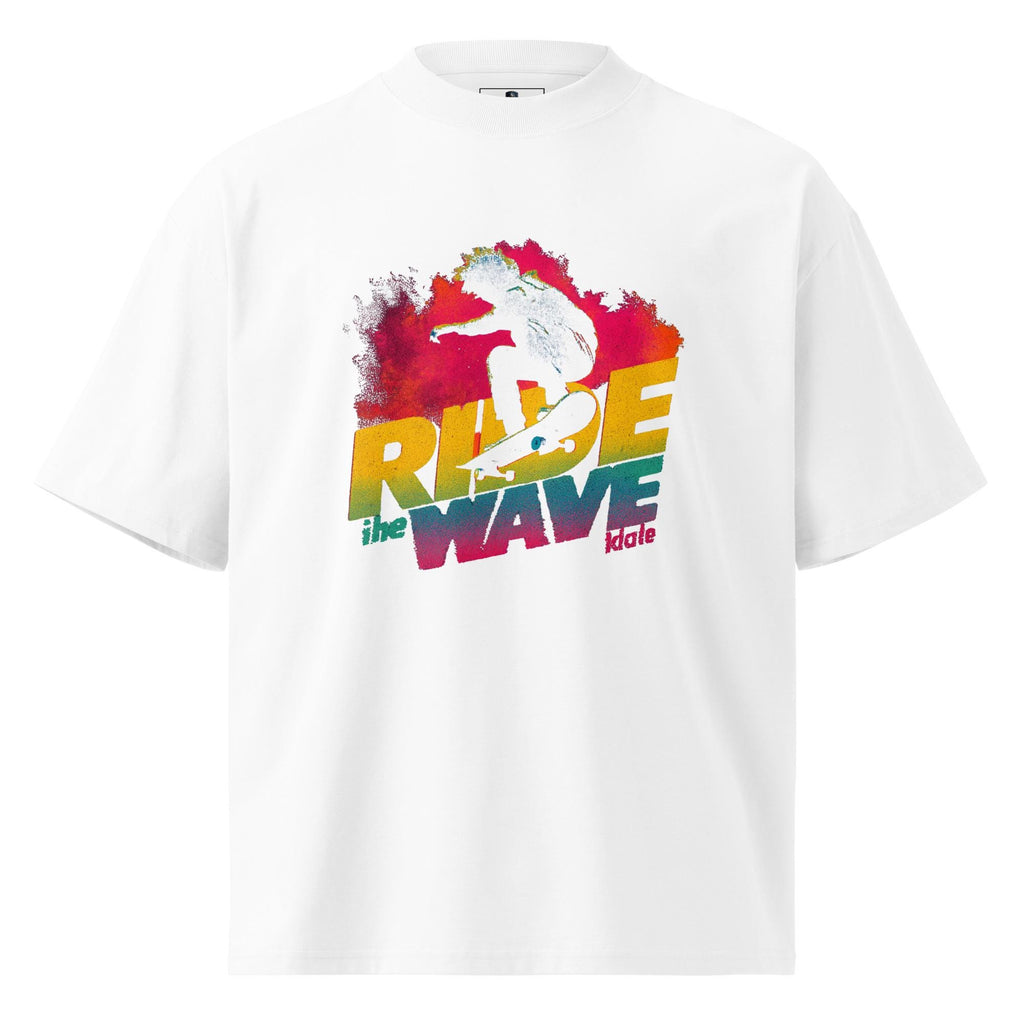 Unisex organic oversized high neck t-shirt