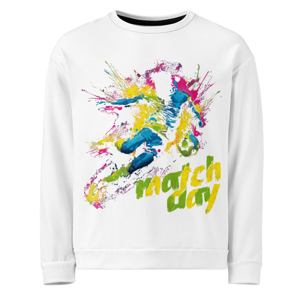 All-Over Print Soccer Sweatshirt: Dynamic Action Design, Unisex Fit