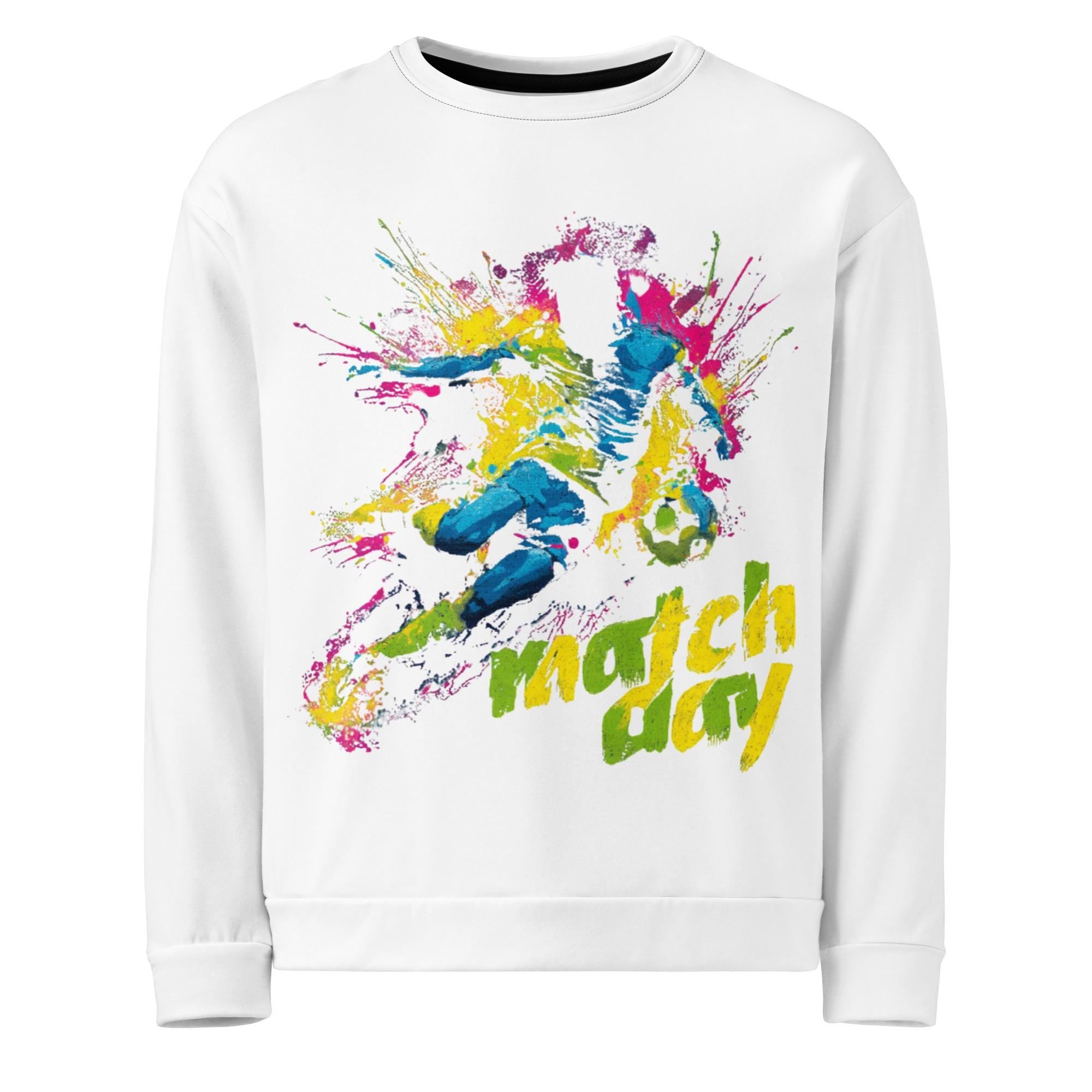 All-Over Print Soccer Sweatshirt: Dynamic Action Design, Unisex Fit